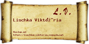 Lischka Viktória névjegykártya